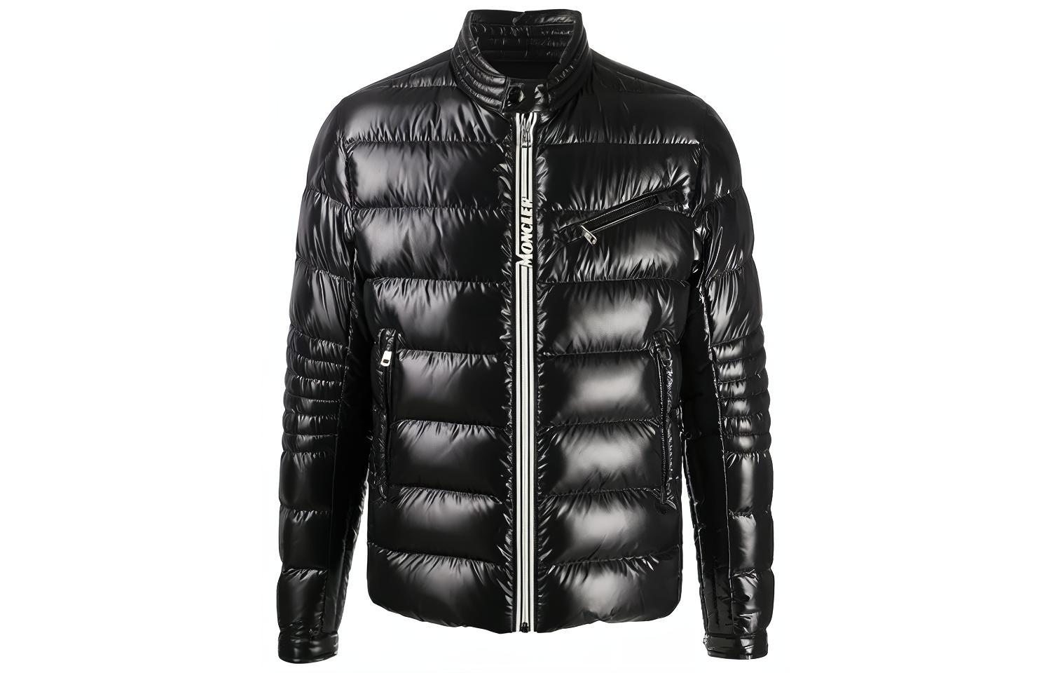 Moncler Caroux Black Unisex Goose Down Ski Jacket with Logo Patch F20911A5810068950999