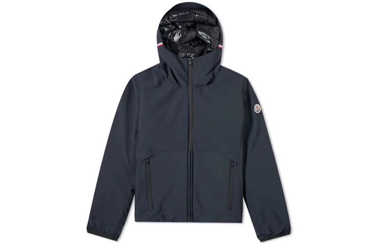 Moncler Casual Logo Hooded Jacket Dark Blue F10911A52800539DK778