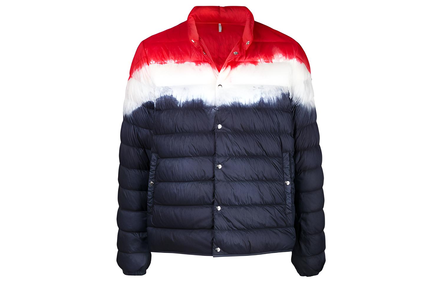 Moncler Casual Tie-Dye Down Jacket Navy Blue. F10911A50760539T0776
