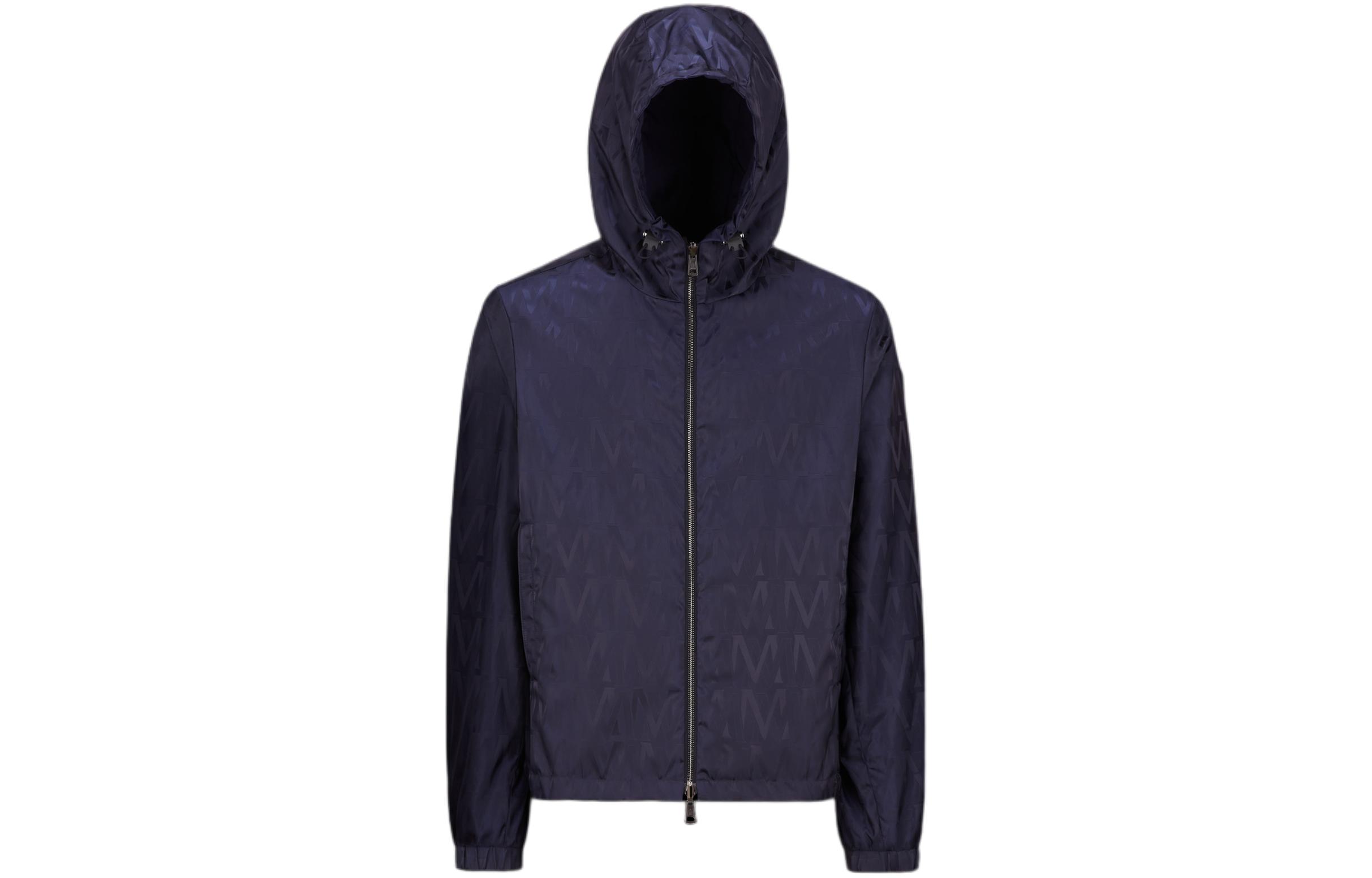 Moncler Casual Zip-Up Hoodie Jacket Navy Blue J10911A00148597MJF77