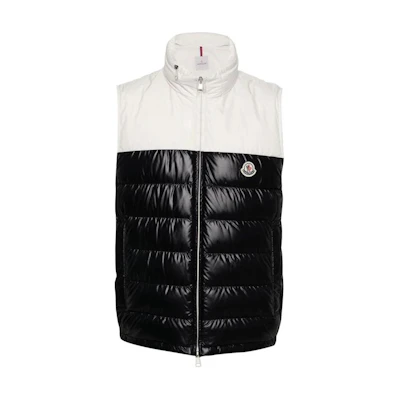 Moncler Cerces FW24 Black Down Puffer Vest Unisex Winter Sleeveless Jacket. J10911A00058595ZJ778