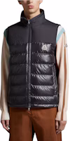 Shop Moncler Cerces SS24 修身無袖羽絨背心 男女通用 黑色 J10911A00058595ZJ999