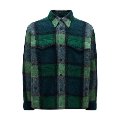 Moncler Checkered Single-Breasted Jacket with Lapel Collar I20971G0000689A8LF89