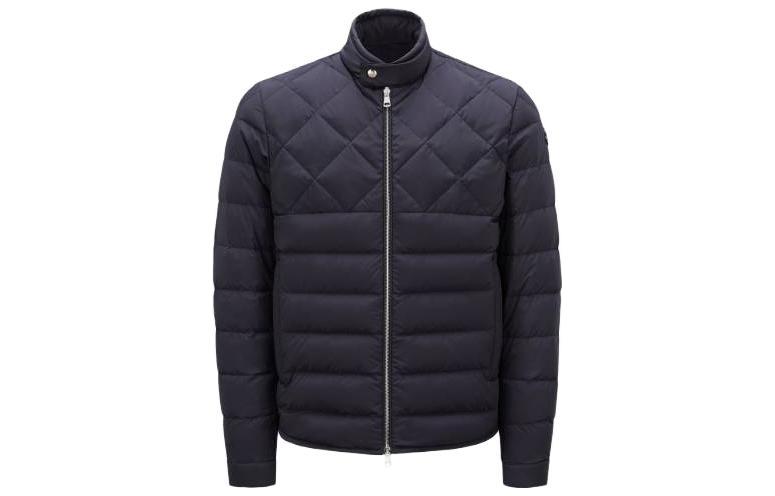 Moncler Choquart Navy Short Down Jacket - Zip-Up Collar & Long Sleeves J10911A00134595FK775