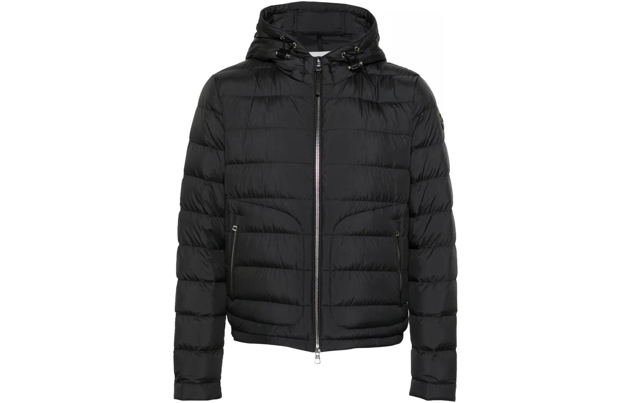 Moncler Choquart Unisex Black Hooded Down Jacket Long Sleeve Zip-Up J10911A00095549SK999