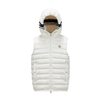 Moncler Clai SS24 Dragon Year Series Sleeveless Hooded Down Jacket White Men. J10911A00057595ZJ034
