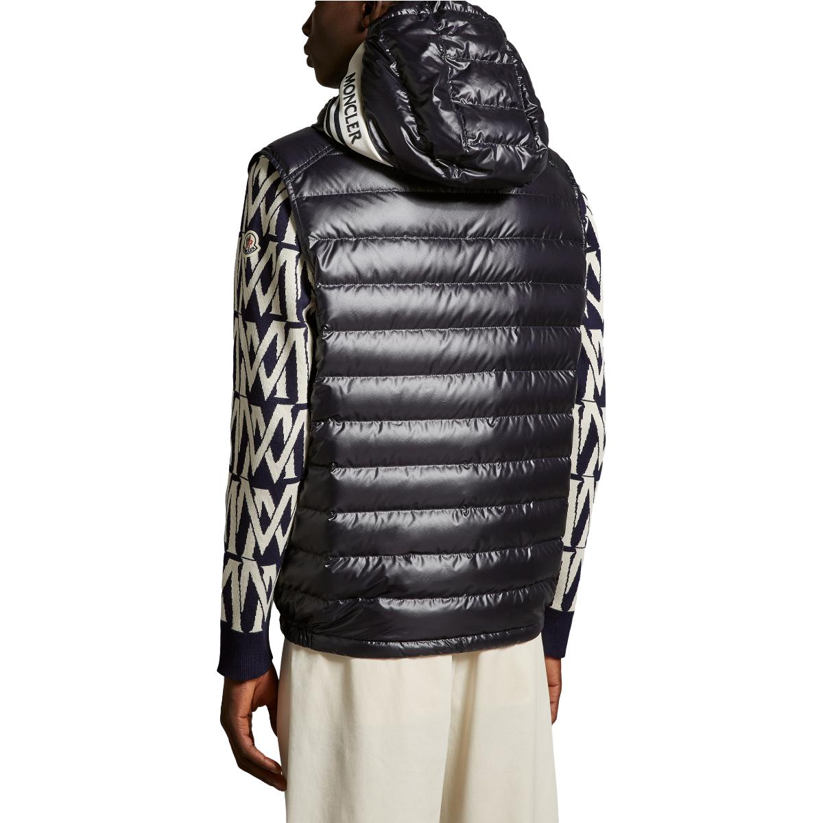 Purchase Moncler Clai SS24 Year of Dragon Hooded Down Vest Unisex Midnight Blue. J10911A00057595ZJ778
