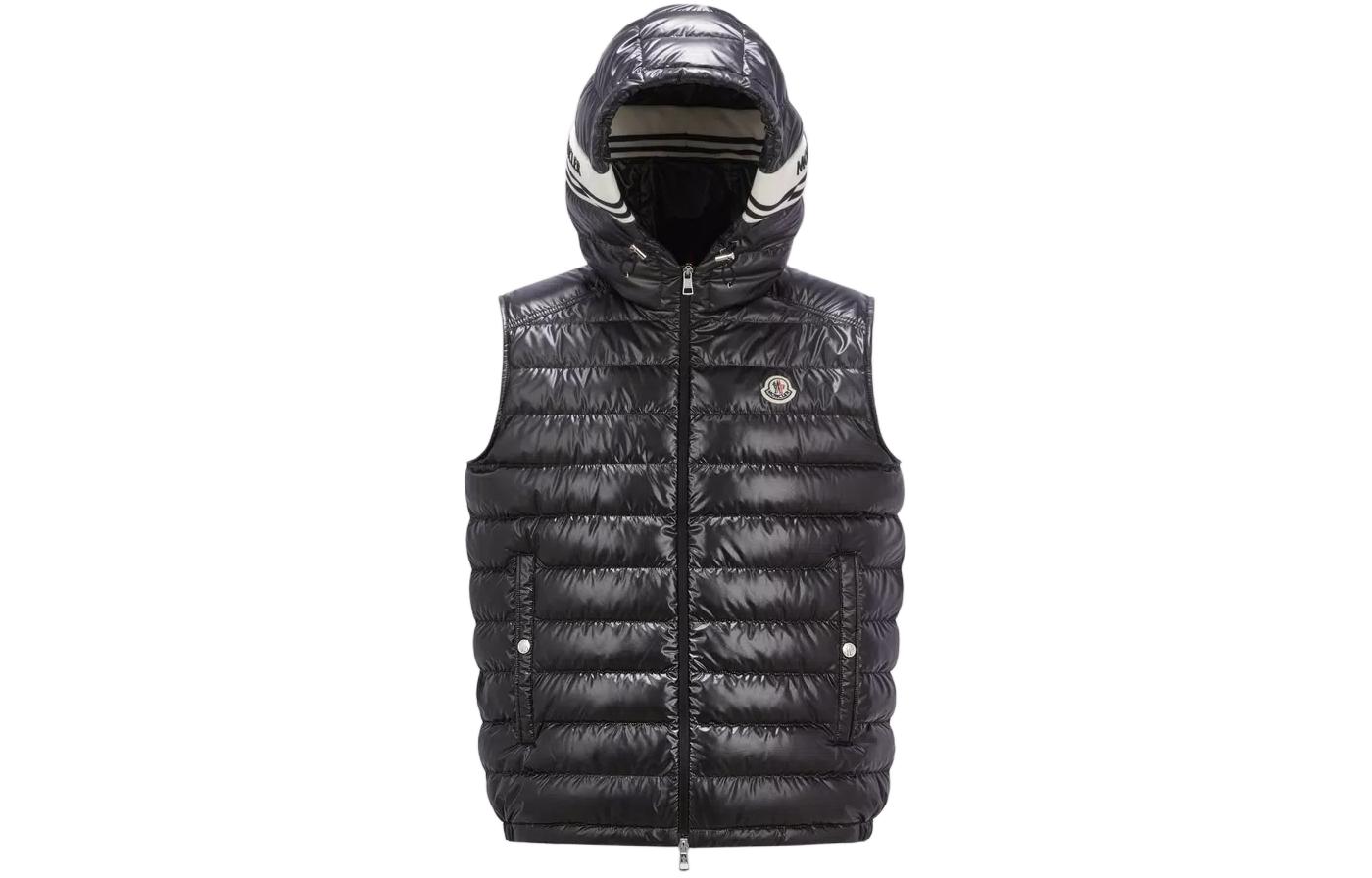 Order Moncler Clai Unisex Black Sleeveless Hooded Down Vest Jacket. J10911A00057595ZJ999