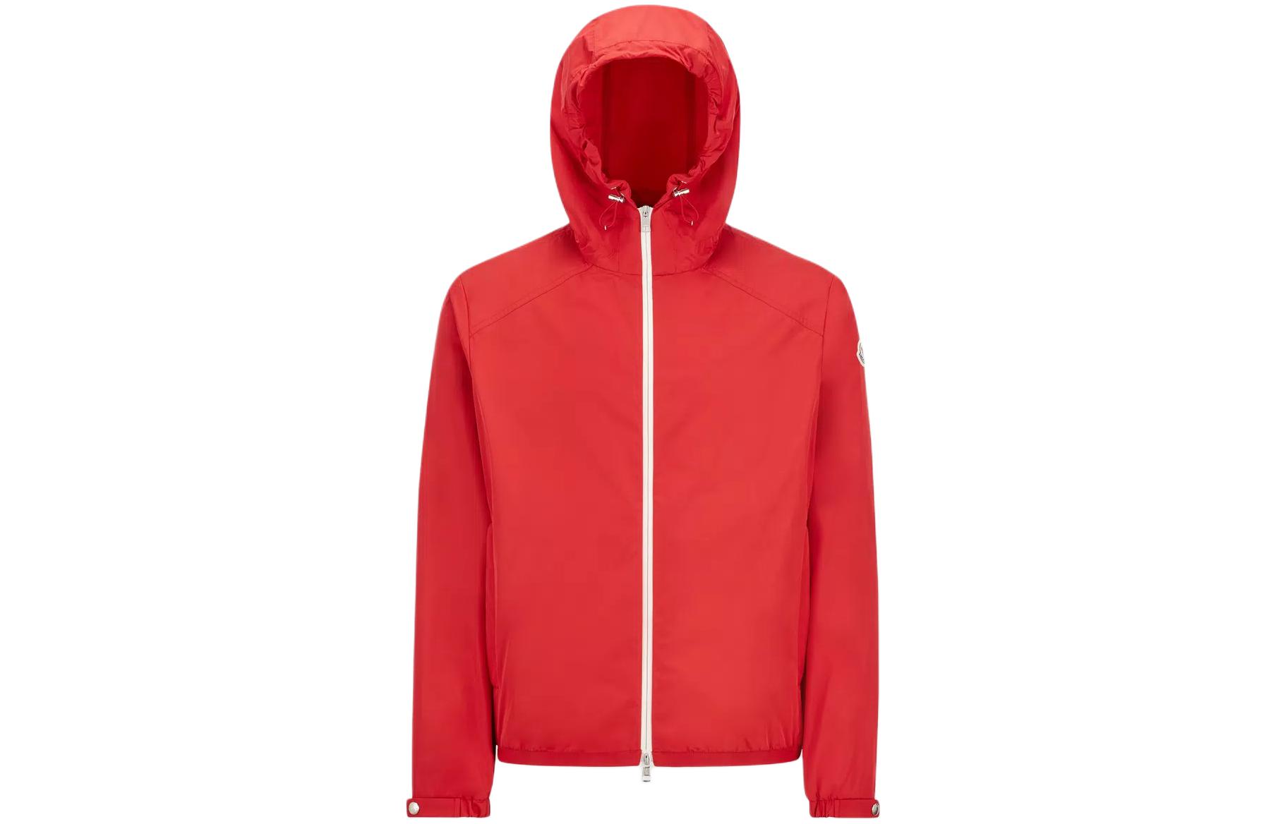 Moncler Clapier Hooded Jacket Red - Logo Print Hooded Outerwear J10911A0009854A91463