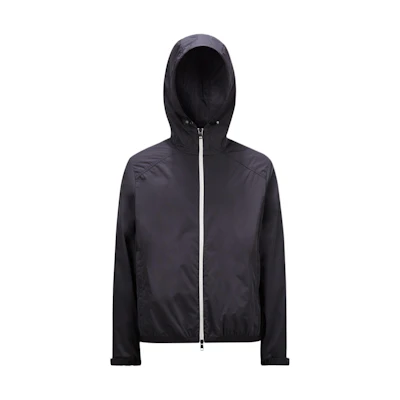 Moncler Clapier Hooded Zip Raglan Sleeve Jacket Black J10911A0009854A91999