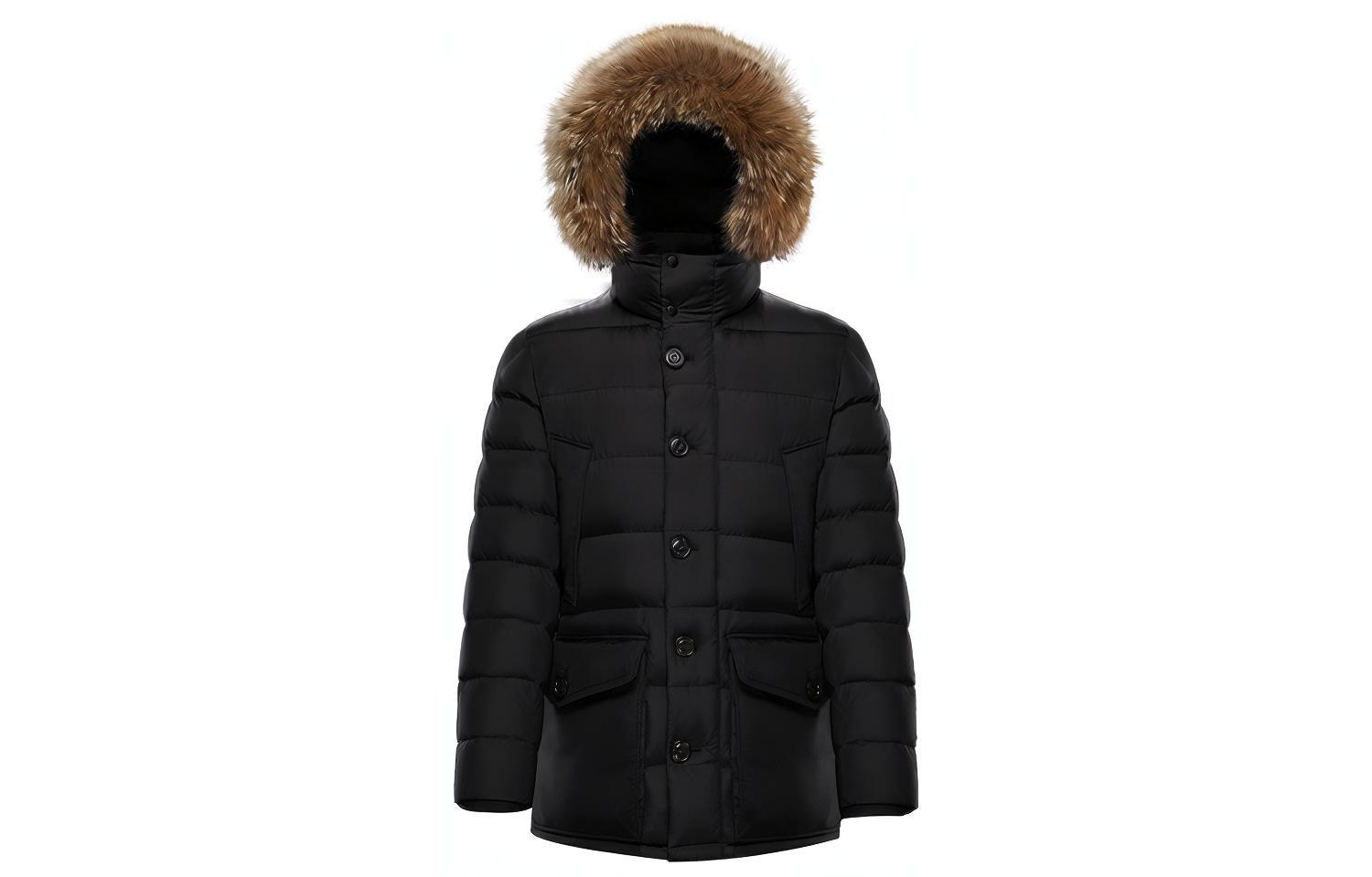 Moncler Cluny Short Down Parka, Unisex Black 0911B5250268352999