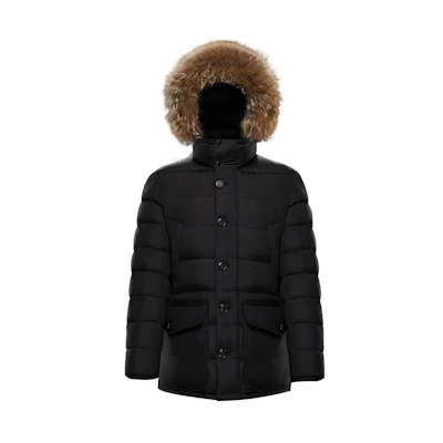Moncler Cluny Short Down Parka, Unisex Black 0911B5250268352999