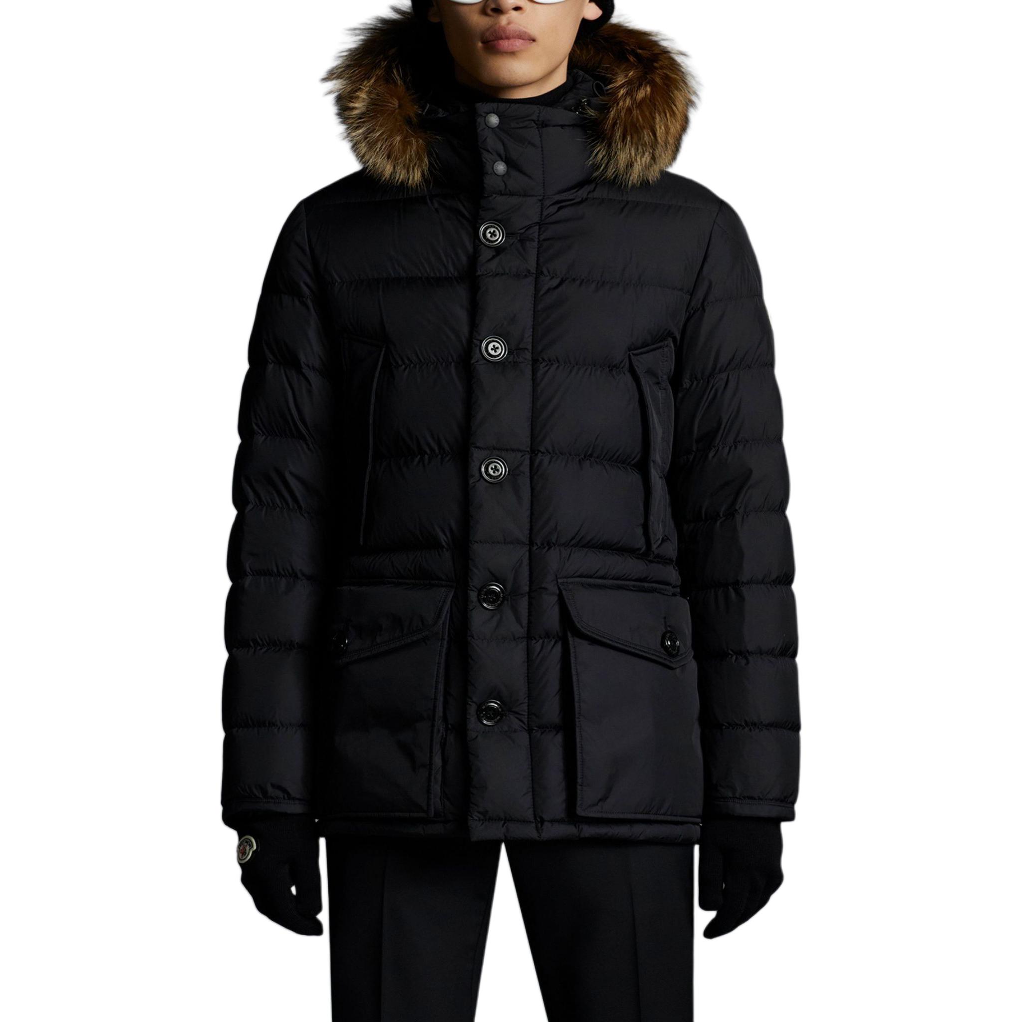 Shop Jaket Hoodie Moncler CLUNY Unisex Hitam dengan Logo dan Ritsleting. I20911B5250268352999