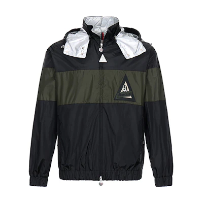 Moncler Color-Block Hooded Jacket Military Green F10911A71700539TM999
