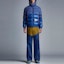 Lookbook Moncler Color Block Straight Fit Casual Pants Blue . 0922A00003539JJ782