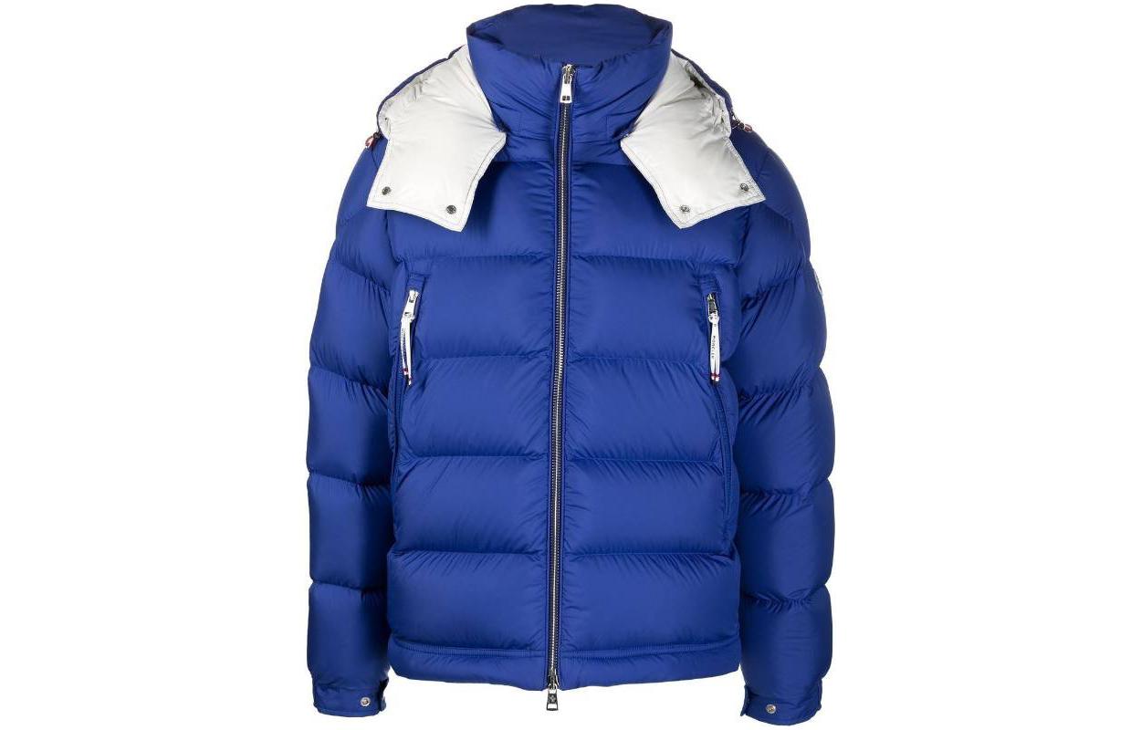Moncler Colorblock Hooded Zip-Up Down Jacket Blue H20911A00146549SK732