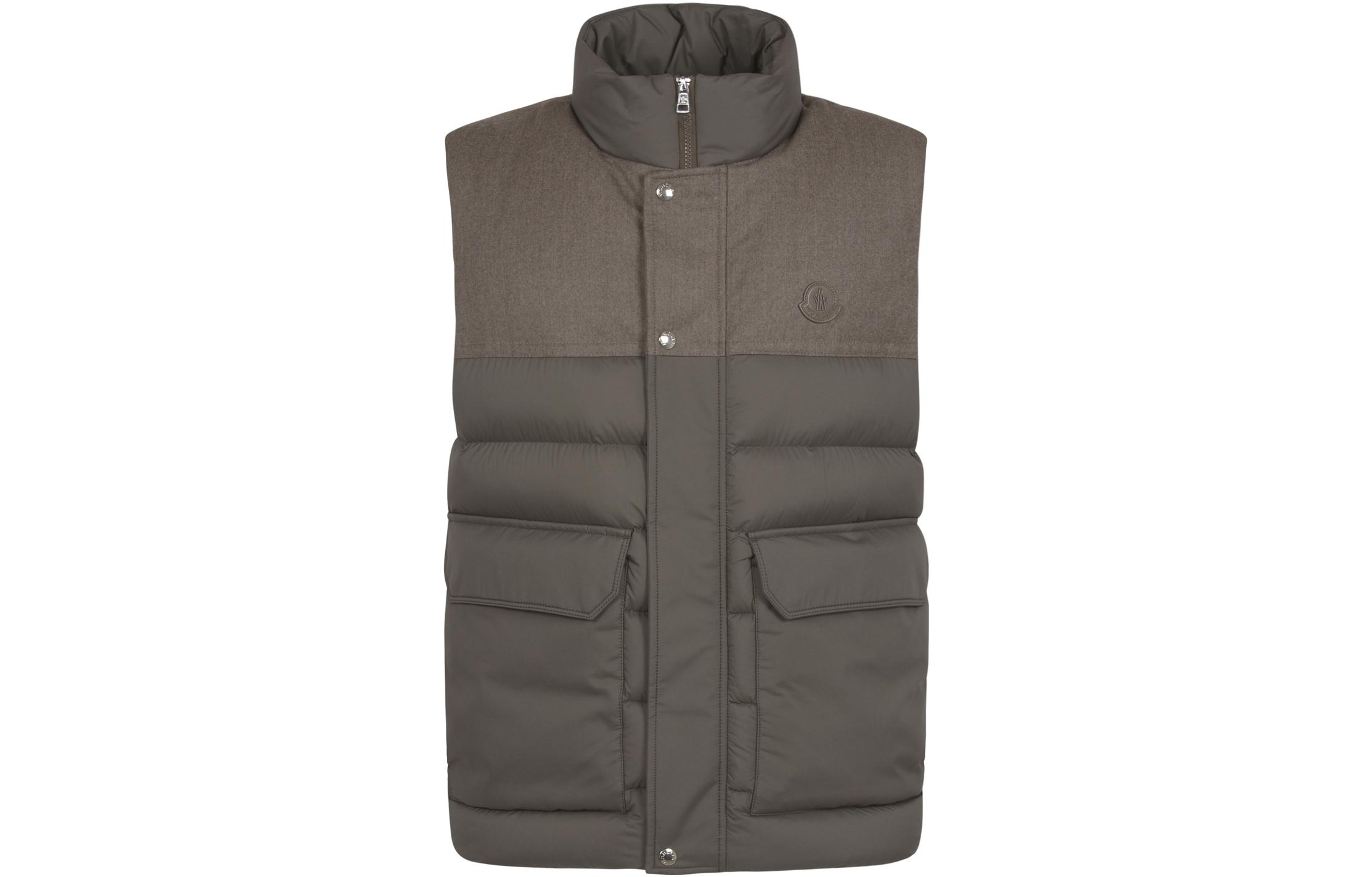 Moncler Colorblock Stand Collar Zip-Up Sleeveless Vest Brown (). 911A00135596K7827 圖 2