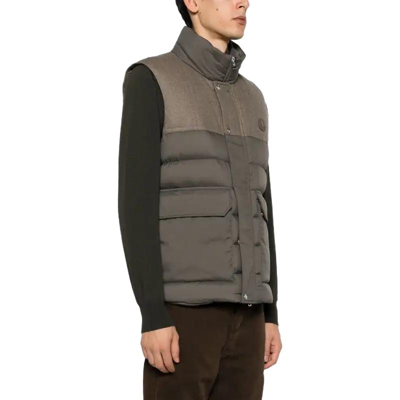 Moncler Colorblock Stand Collar Zip-Up Sleeveless Vest Brown (). 911A00135596K7827 圖 5