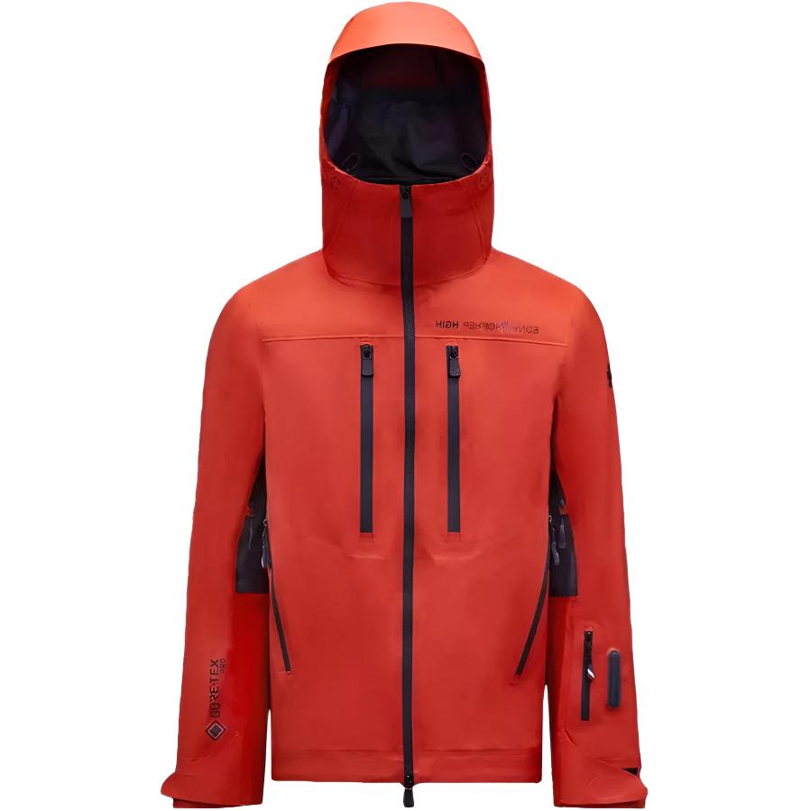 Moncler Colorblock Waterproof Breathable Hooded Jacket Orange G20971A00034539M6335