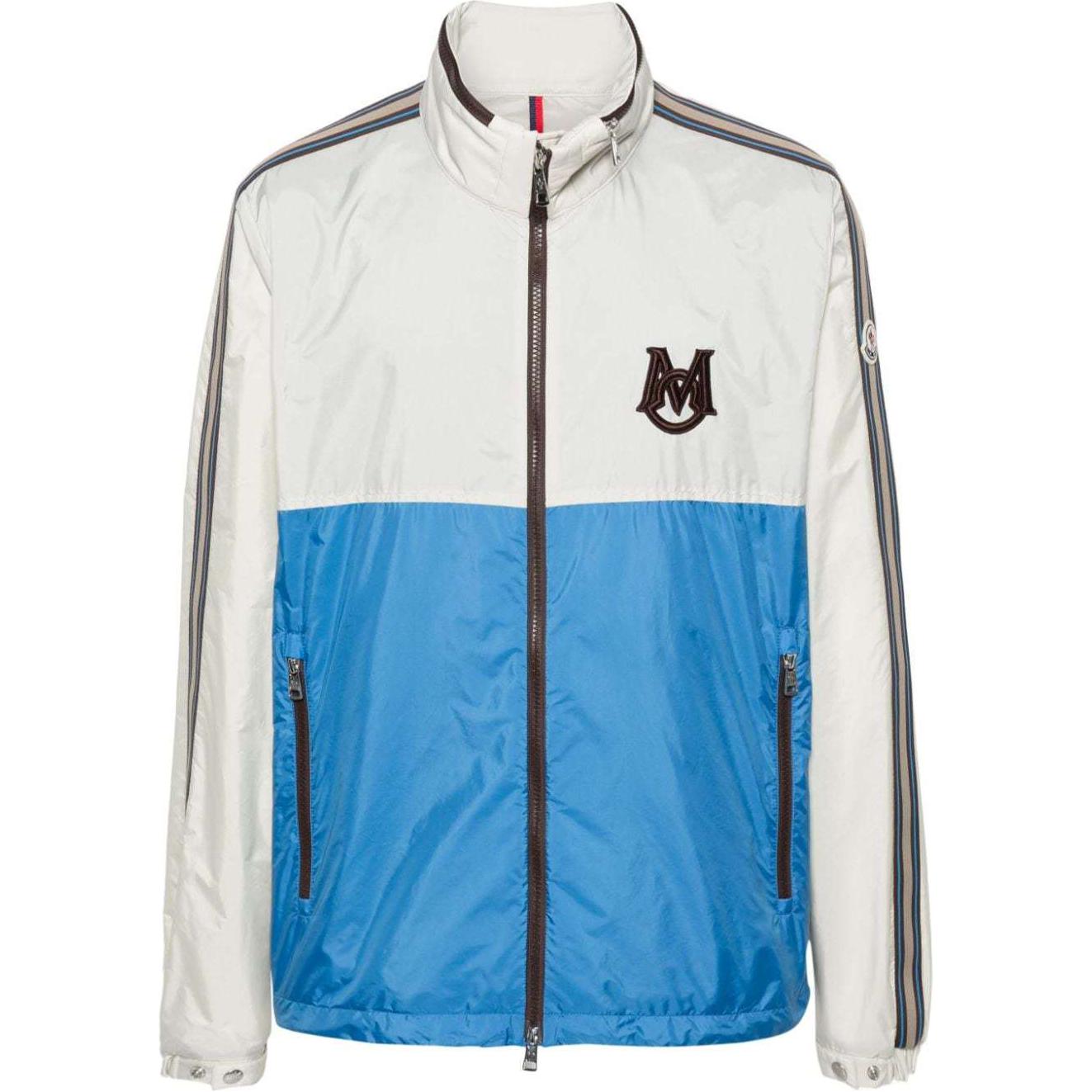 Moncler Colorblock Zip-Up High Neck Jacket Blue J10911A000915968E