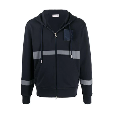 Moncler Colorblock Zip-Up Hoodie in Blue - Comfortable and Stylish F10918G716208098U778