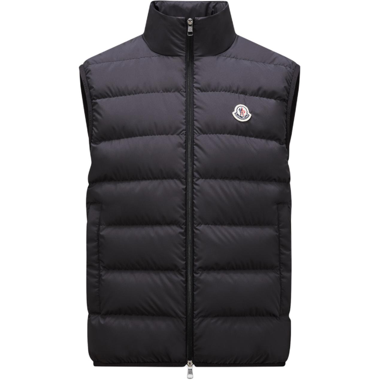 Order Moncler Contrin FW24 Rompi Hitam Unisex dengan Saku Resleting. J20911A0007654A81999