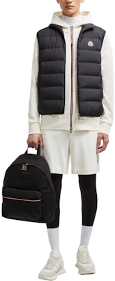 Moncler Contrin FW24 Unisex Black Down Vest with Zip Pockets. J20911A0007654A81999 Lookbook Moncler Contrin FW24 Unisex Black Down Vest with Zip Pockets. J20911A0007654A81999