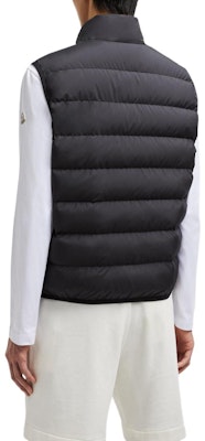 Moncler Contrin FW24 Unisex Black Down Vest with Zip Pockets. J20911A0007654A81999 Shop Moncler Contrin FW24 Unisex Black Down Vest with Zip Pockets. J20911A0007654A81999