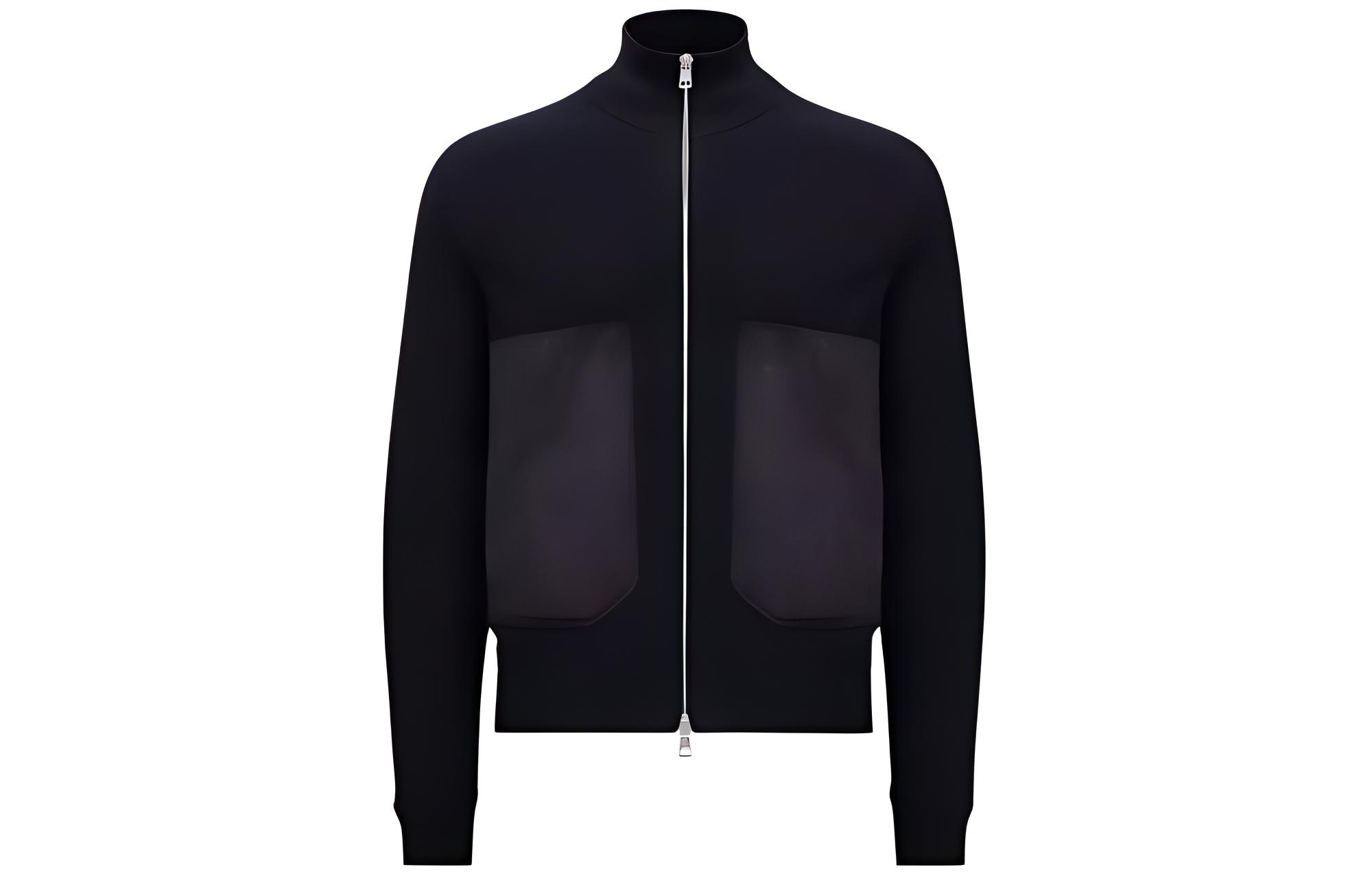 Moncler Cotton & Cashmere Zip-Up Cardigan Jacket Navy for Men J10919B00019M1611778