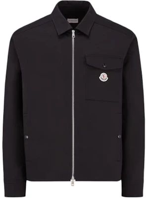 Chaqueta Negra Moncler Gabardina de Algodón Cremallera con Logo. K10912F0000557448999 Buy Chaqueta Negra Moncler Gabardina de Algodón Cremallera con Logo. K10912F0000557448999