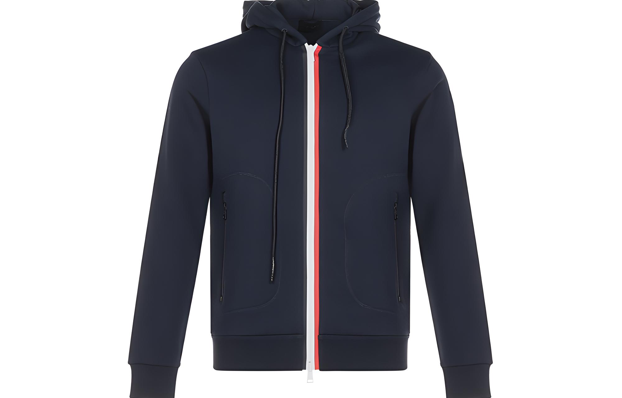 Moncler Cotton Hooded Zip-Up Jacket Sweatshirt Men’s Navy Blue F20918G75000V8148778