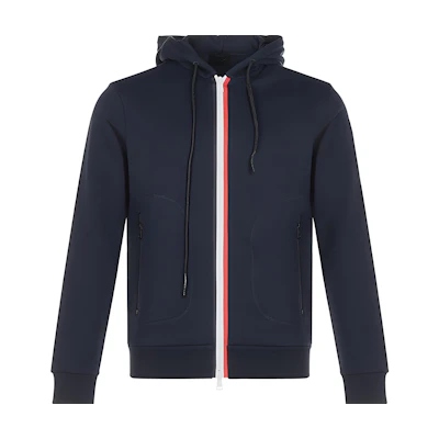Moncler Cotton Hooded Zip-Up Jacket Sweatshirt Men’s Navy Blue F20918G75000V8148778