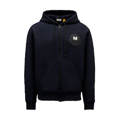 Moncler Cotton Letter Pattern Sweatshirt Navy Blue G209U8G00013809F4743