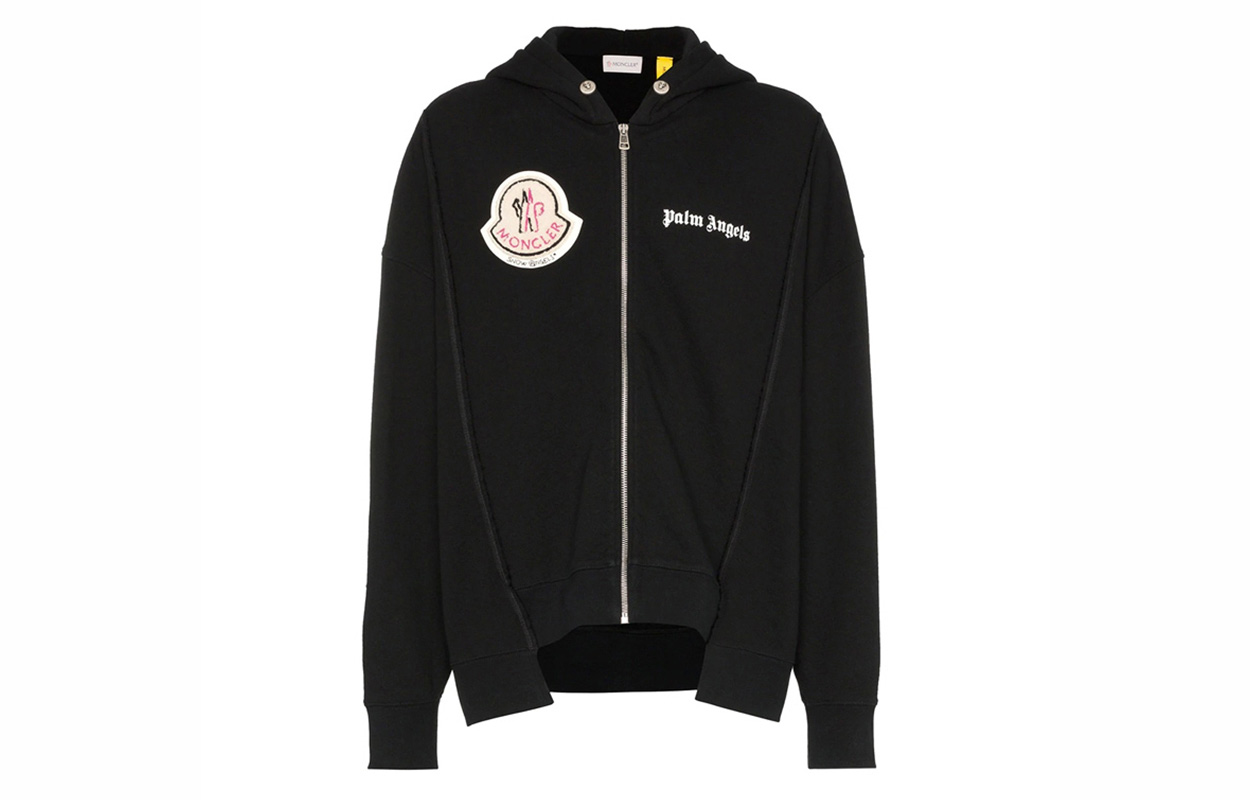 Moncler Cotton Zip-Up Sweatshirt Black 8400150809F5999