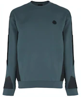 Moncler Crewneck Knit Ribbed Cuff Long-Sleeve Sweatshirt Misty Blue () 8G00002809KR7A4 Moncler Crewneck Knit Ribbed Cuff Long-Sleeve Sweatshirt Misty Blue () 8G00002809KR7A4