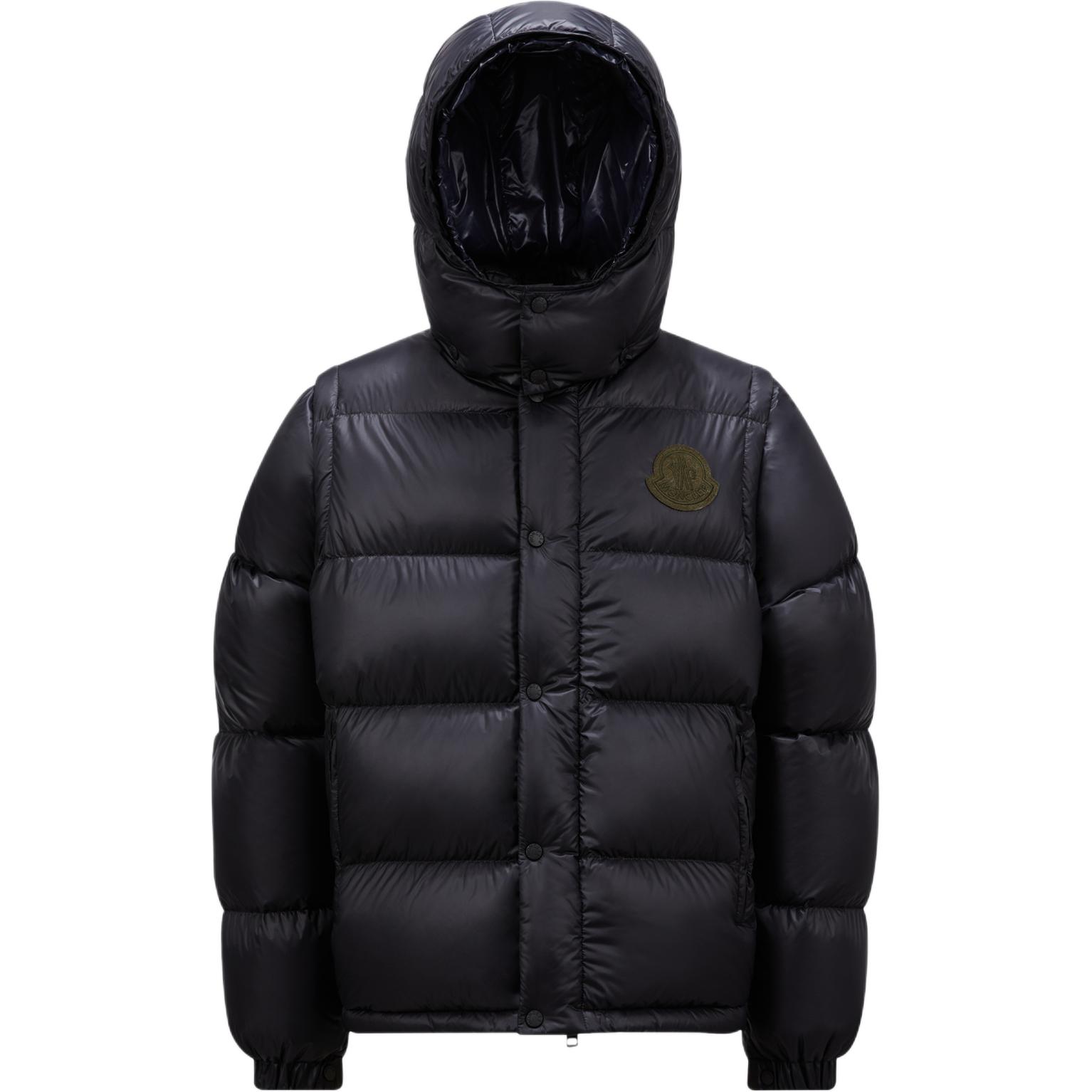 Moncler Cyclone Navy Short Down Jacket with Detachable Sleeves Unisex. J20911A00022596RD997