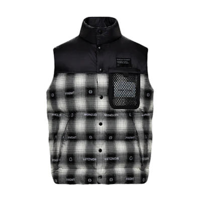 Moncler Daxy Fragment Series Collar Vest Gray 09U1A5021054ALE990