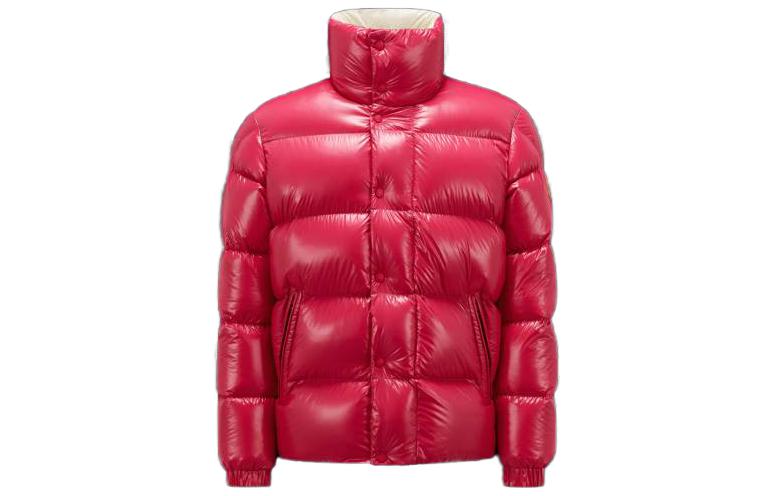 Moncler Dervox FW23 Pink Lightweight Puffer Jacket Unisex with Logo High Collar. I20911A00165595GJ560