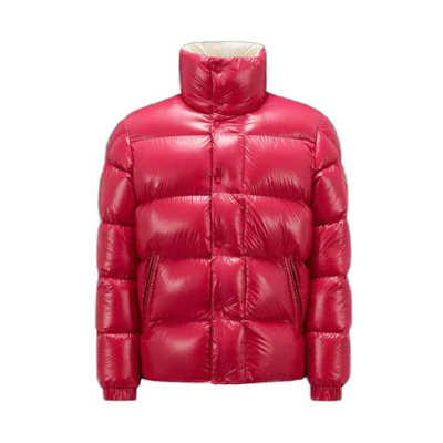 Moncler Dervox FW23 Pink Lightweight Puffer Jacket Unisex with Logo High Collar. I20911A00165595GJ560