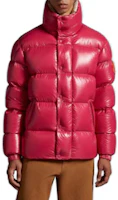 Shop Moncler Dervox FW23 Pink Lightweight Puffer Jacket Unisex with Logo High Collar. I20911A00165595GJ560
