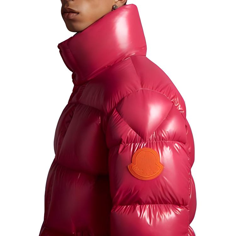 Moncler Dervox FW23 Pink Lightweight Puffer Jacket Unisex with Logo High Collar. I20911A00165595GJ560 圖 7