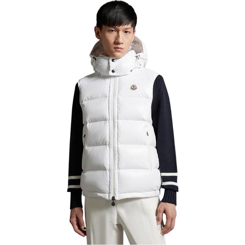 Lookbook Moncler Vest Puffer Pendek Hood Lepas Pria Putih I20911A0010068950032