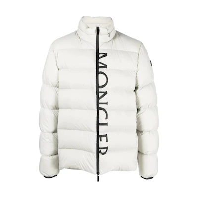 Moncler Dieng FW22 Logo Printed Puffer Jacket White H20911A0017853333901