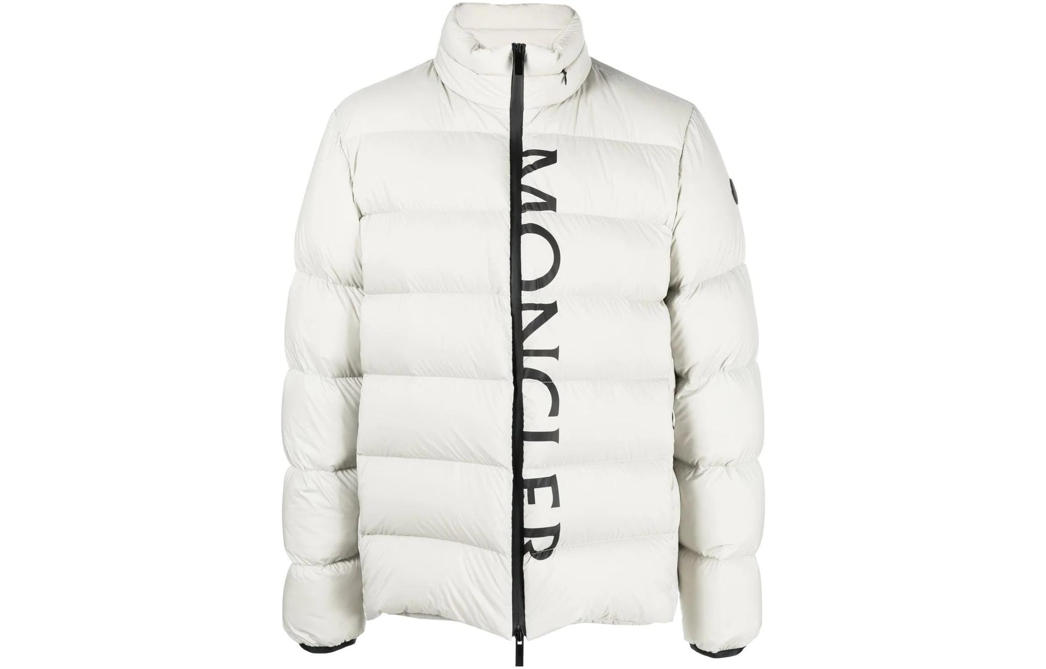 Order Moncler Dieng FW22 Logo Printed Puffer Jacket  White H20911A0017853333901