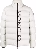Order Moncler Dieng FW22 徽標印花白色羽絨外套 H20911A0017853333901