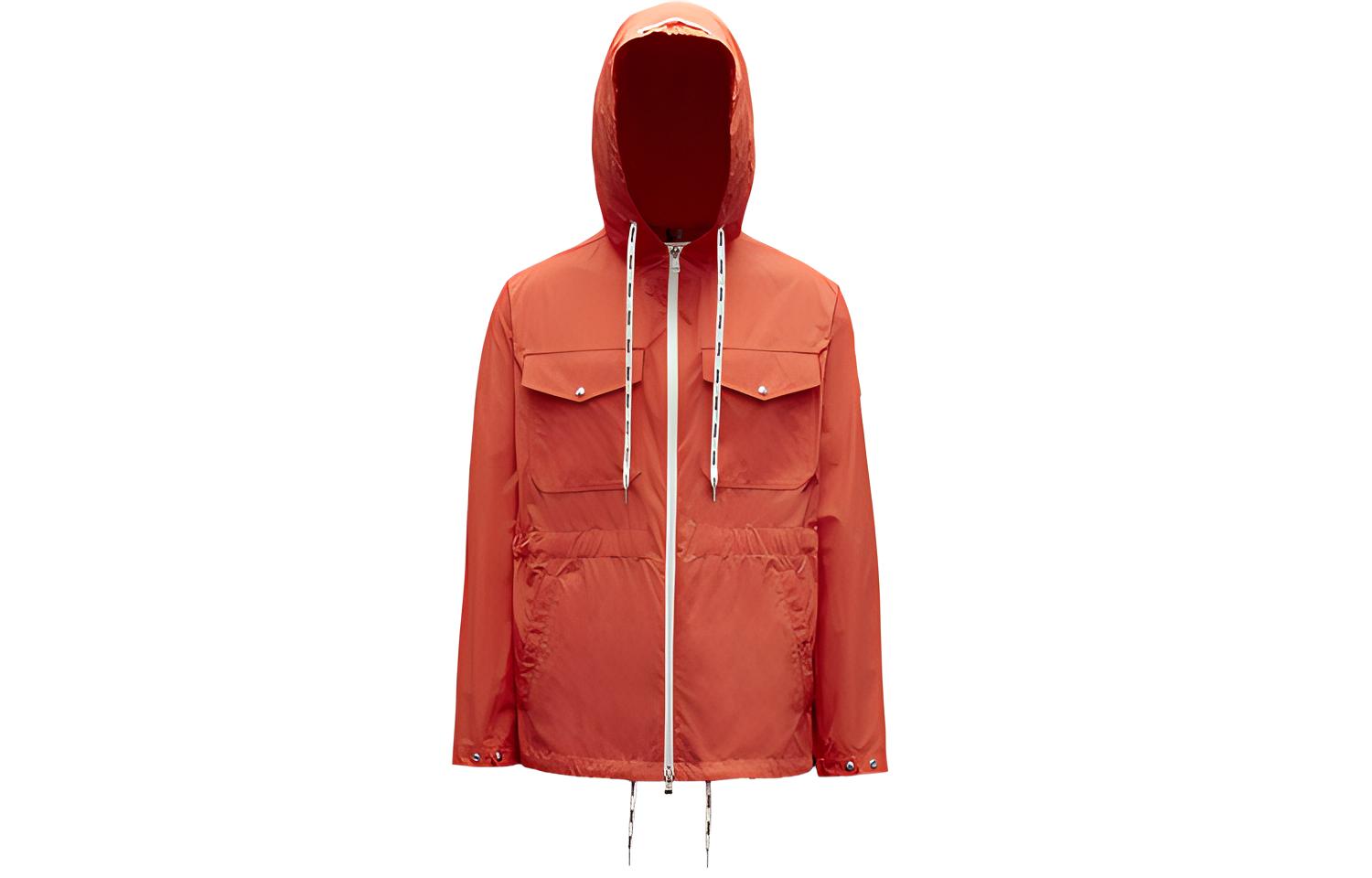 Moncler Dual-Zip Nylon Hooded Jacket Orange - Regular Fit. G10911B7380054A91320