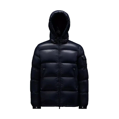 Moncler Ecrins FW23 Navy Blue Hooded Short Down Jacket Mens. I20911A0020068950742