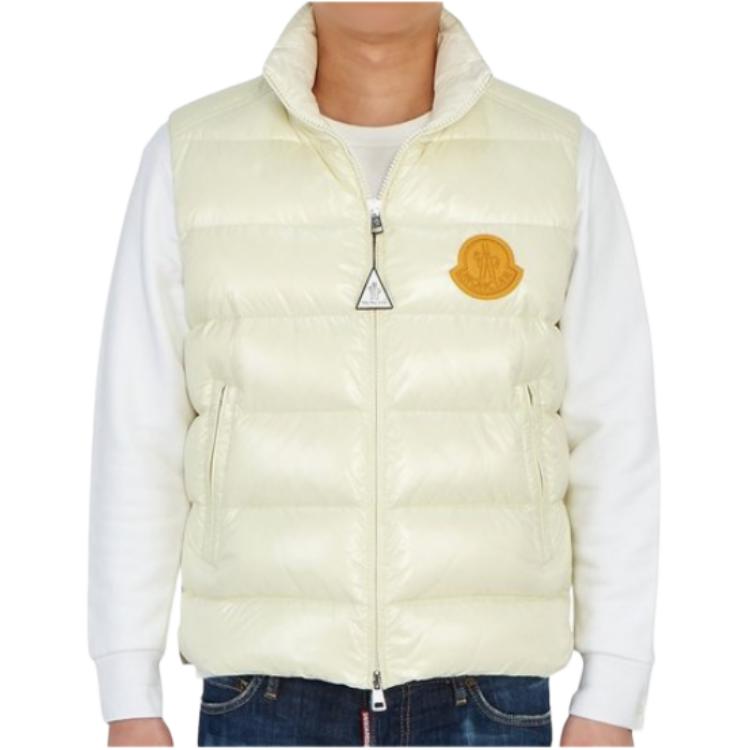 Moncler Ecrins SS21 Quilted Down Jacket with Logo Patch Beige Mens. 1A545006895080T 圖 5