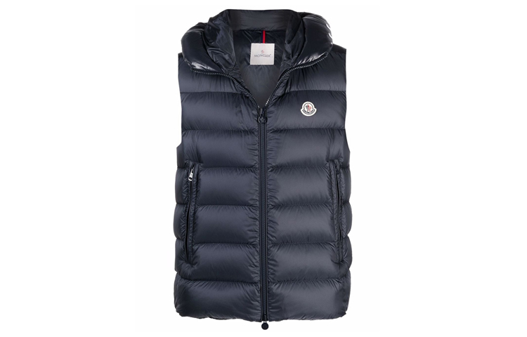 Moncler Egide Series Hooded Sleeveless Down Vest Jacket Navy Blue 1A0001853048742 圖 2