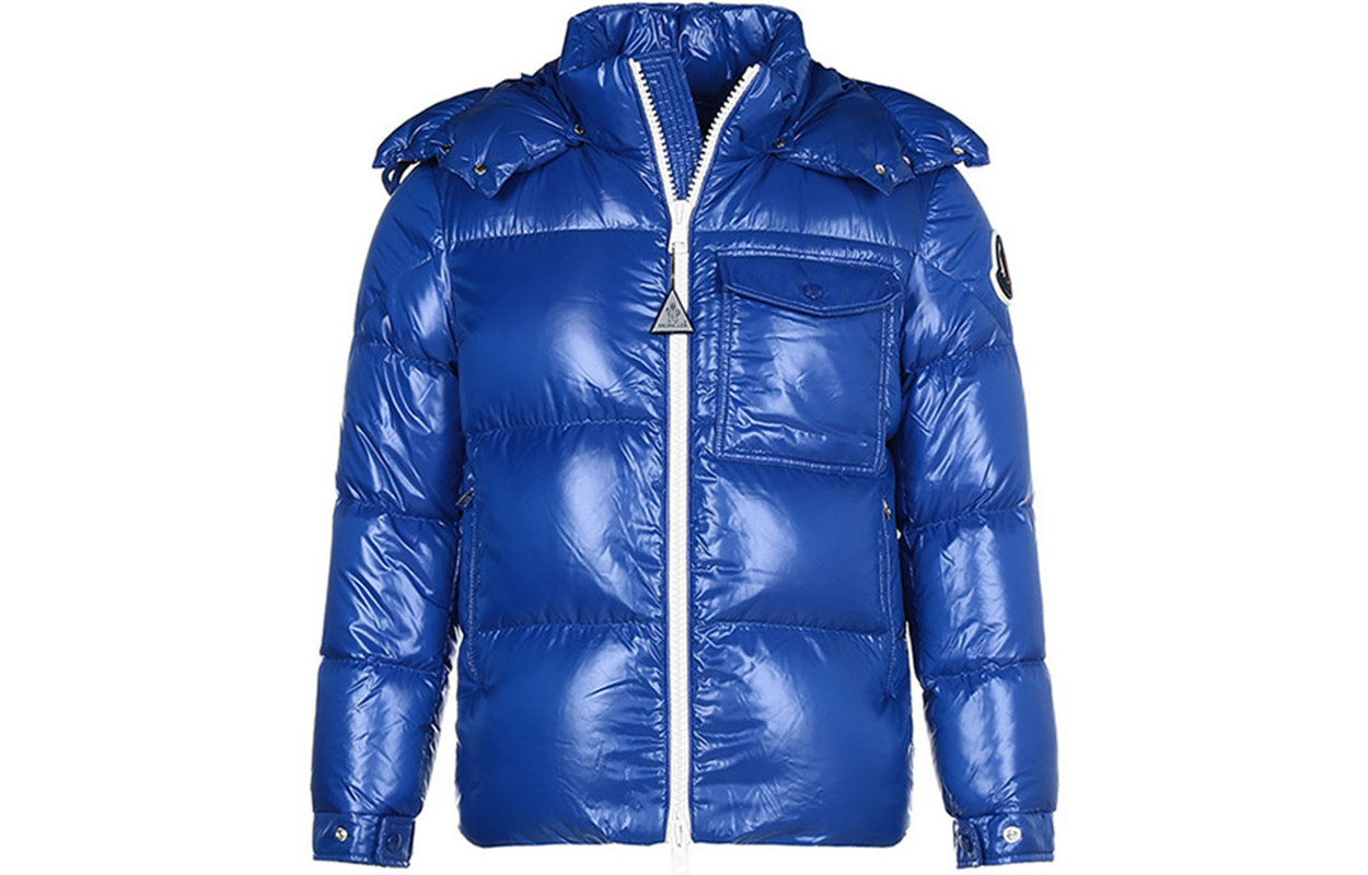 Moncler Electric Blue Down Hooded Winter Jacket F20911B580006895073L